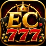 EC777 casino game logo with golden EC letters and red 777 numbers on dark background