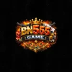 BN555 Game modern gaming logo with neon style typography and futuristic design for Android gaming app branding