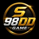S98DD Game logo with golden and silver 3D text on a black background featuring a premium gaming style design.