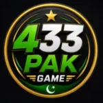 433PAK Game official gaming logo with green and silver 3D text on a black background in full HD quality.